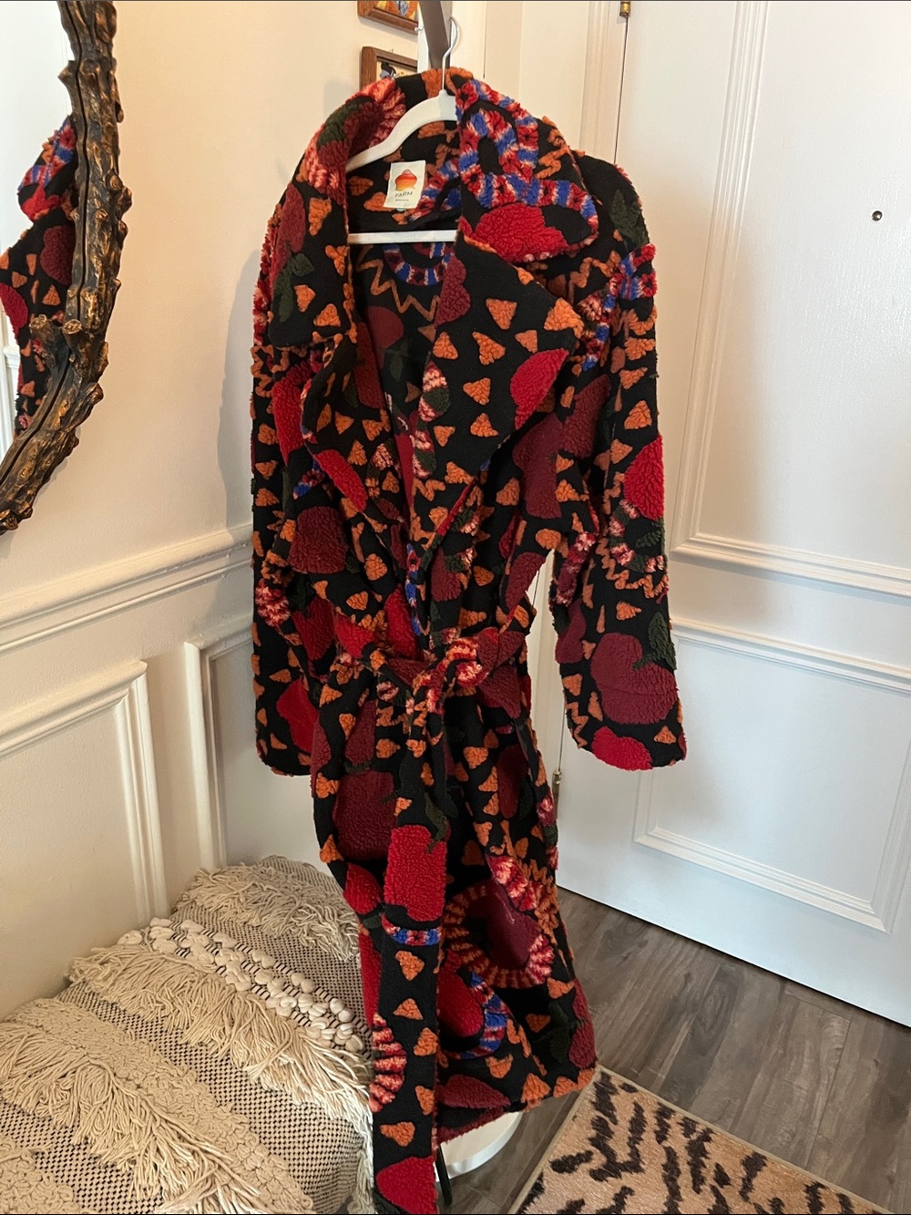 Farm Rio size XL women’s coat with belt , worn once